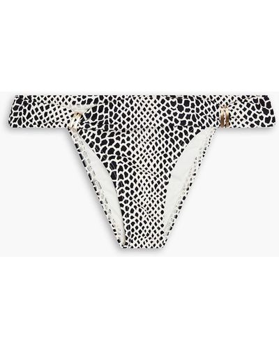 ViX Bia tief sitzendes bikini-höschen mit print - Weiß