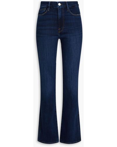 FRAME Halbhohe bootcut-jeans - Blau