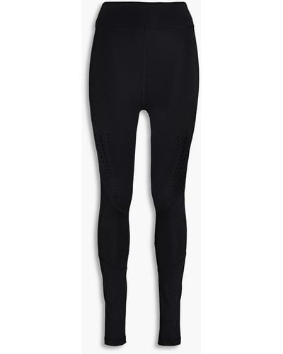 adidas By Stella McCartney Printed Stretch-jersey leggings - Black