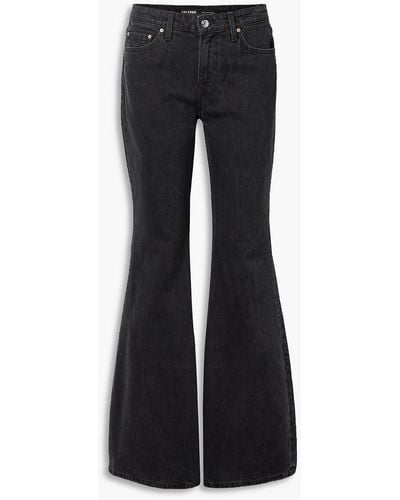 GRLFRND Stella Mid-rise Flared Jeans - Black