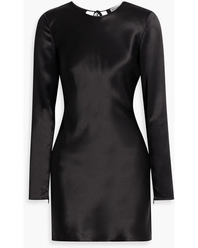 T By Alexander Wang Cutout Silk-satin Mini Dress - Black