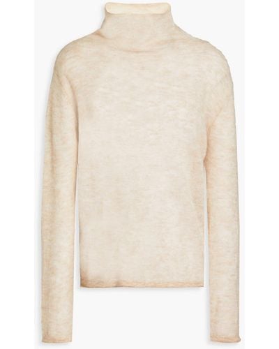 Luisa Cerano Mélange Knitted Turtleneck Sweater - White