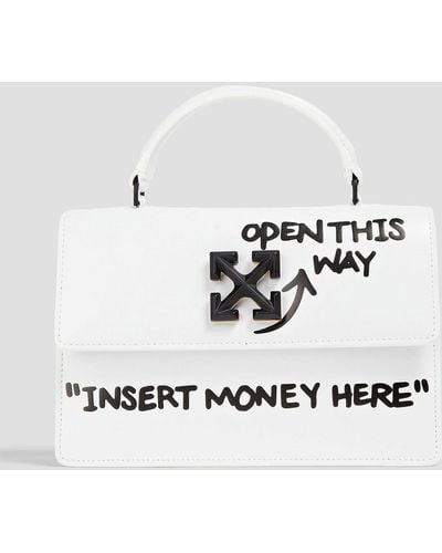 OFF-WHITE: Off White commercial tote bag in nylon - White  Off-White tote  bags OWNA143R21FAB001 online at