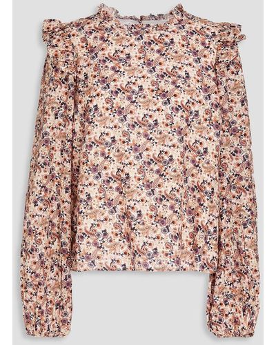 Cami NYC Georgine bluse aus einer baumwollmischung mit paisley-print und rüschen - Pink