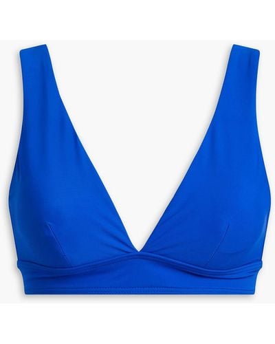Bondi Born Violet Triangle Bikini Top - Blue