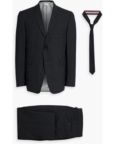 Thom Browne Cropped Wool Suit - Black