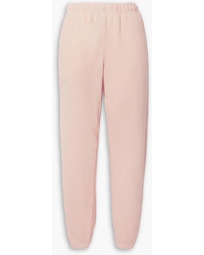 Les Tien French Cotton-terry Track Trousers - Pink
