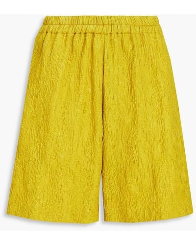 Dries Van Noten Cloqué Shorts - Yellow