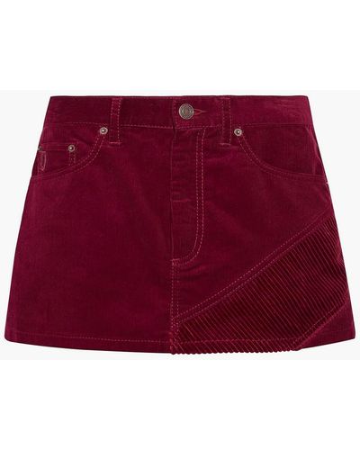 Marc Jacobs Cotton-corduroy Mini Skirt - Red