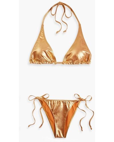 Lisa Marie Fernandez Triangel-bikini mit -effekt - Mettallic