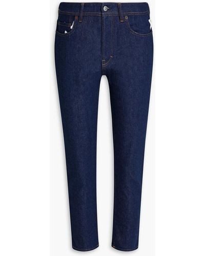 Acne Studios Bedruckte jeans mit schmalem bein aus denim - Blau