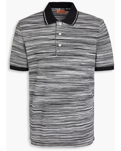 Missoni Space-dyed Cotton Polo Shirt - Gray