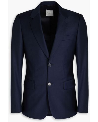 Sandro Anzugjacke mit schmaler passform aus wolle - Blau