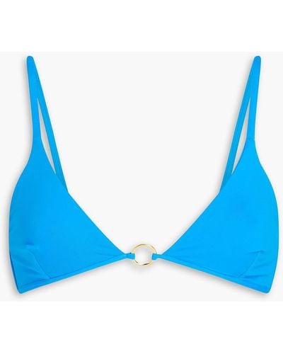 Melissa Odabash Greece Ring-embellished Triangle Bikini Top - Blue