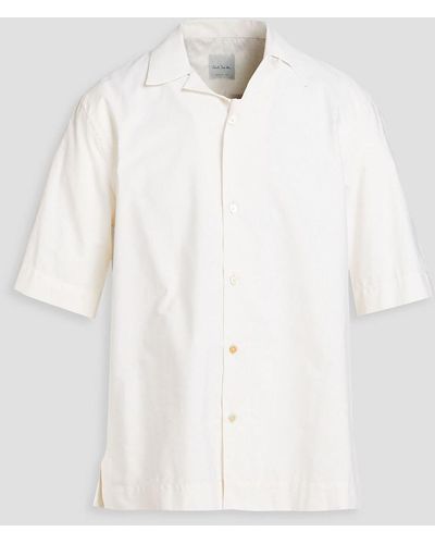 Paul Smith Gestreiftes hemd aus baumwollpopeline - Weiß