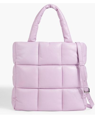 Stand Studio Assante Puffy Quilted Leather Tote - Pink