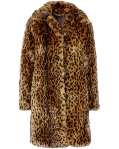 J.Crew Leopard-print Faux Fur Coat - Brown