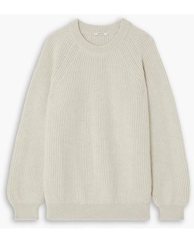 Gauchère Oversized Ribbed Wool Sweater - White