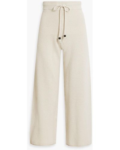 Onia Crochet-knit Cotton Wide-leg Pants - White