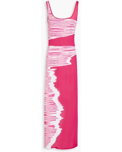 Missoni Maxi-strickkleid mit intarsienmuster - Pink