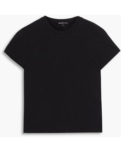 James Perse T-shirt aus baumwoll-jersey - Schwarz