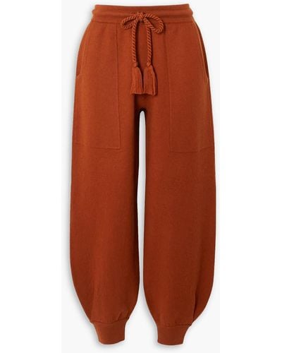 Ulla Johnson Alfie Merino Wool Track Trousers - Orange