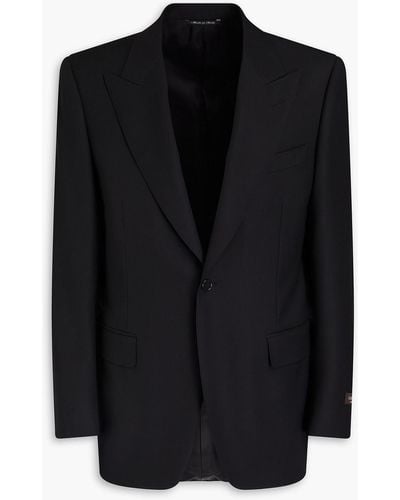 Canali Wool Suit Jacket - Black