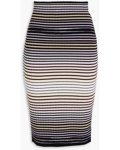 Missoni Ribbed Cotton-blend Pencil Skirt - Black