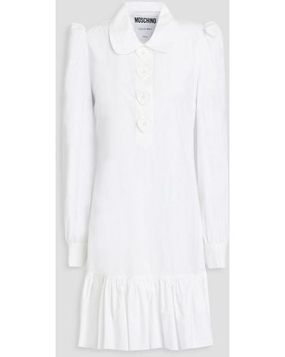 Moschino Hemdkleid in minilänge aus popeline aus einer baumwollmischung - Weiß