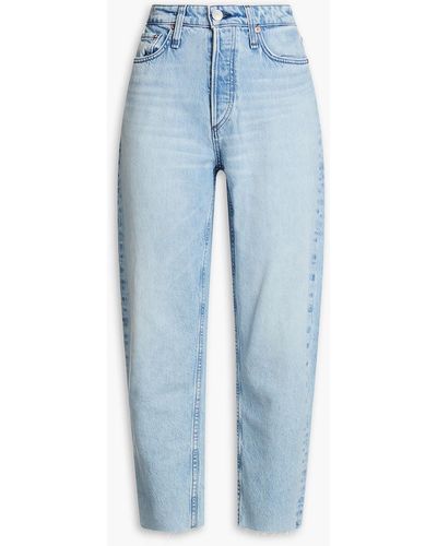Rag & Bone Alissa Cropped High-rise Tapered Jeans - Blue