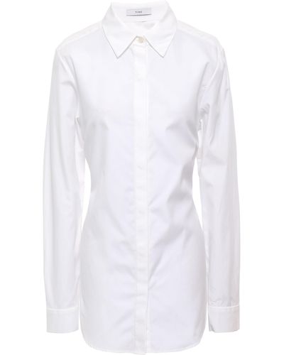 TOME Open-back Cotton Shirt White
