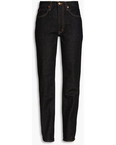 SLVRLAKE Denim Stella Mid-rise Slim-leg Jeans - Black