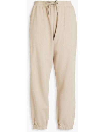 Brunello Cucinelli French Cotton-terry Track Pants - Natural