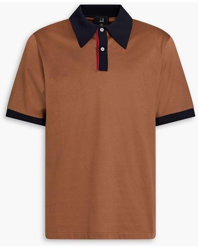 Dunhill Cotton-jersey Polo Shirt - Brown