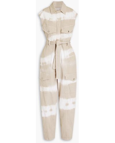 Stella McCartney Tie-dyed Stretch-cotton Twill Jumpsuit - Natural