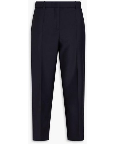 Jil Sander Cropped karottenhose aus einer woll-mohairmischung - Blau