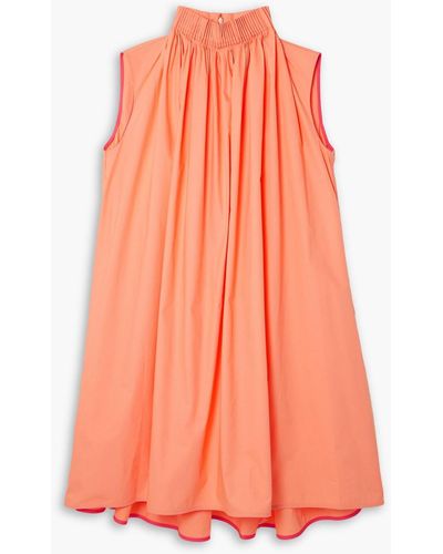 ROKSANDA Rima Pleated Cotton Dress - Orange