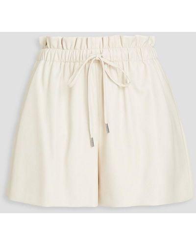 Boutique Moschino Faux Leather Shorts - Natural