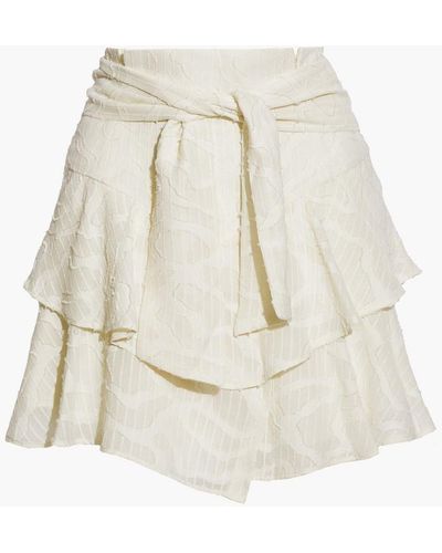 IRO Rakley Ruffled Fil Coupé Chiffon Mini Skirt - Multicolour