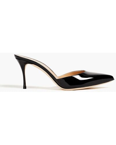 Sergio Rossi Patent-leather Mules - Black