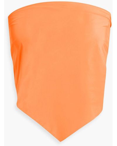 Tibi Strapless Shell Top - Orange