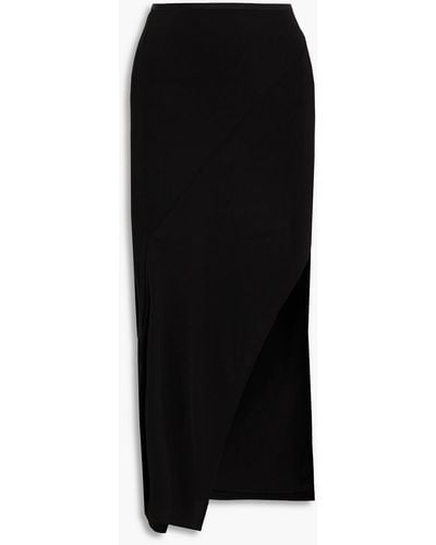 Helmut Lang Jersey Midi Skirt - Black