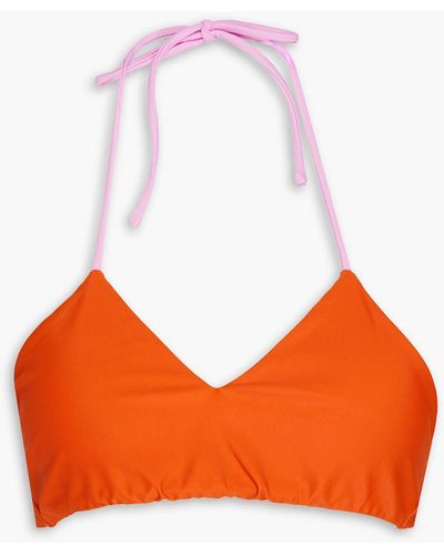 Rejina Pyo Ava Two-tone Bikini Top - Orange