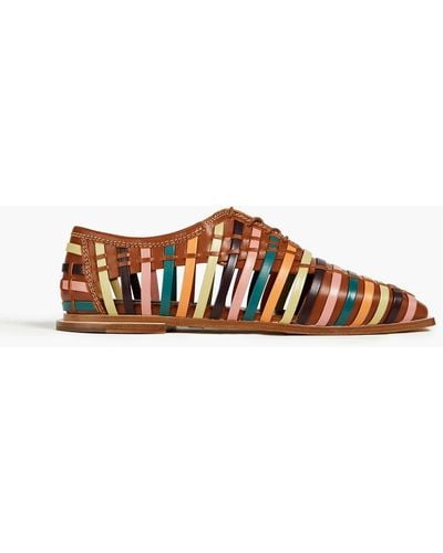 Zimmermann Woven Leather Brogues - Multicolor