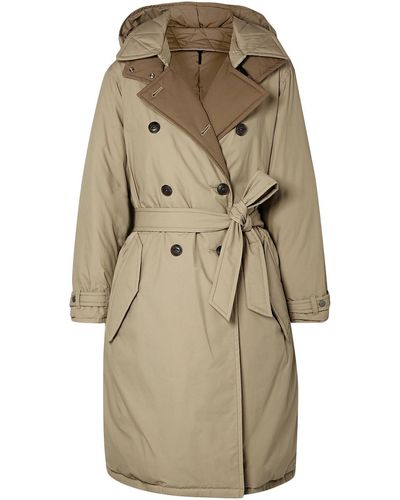 Rag & Bone Reversible Cotton-canvas Hooded Down Trench Coat - Natural