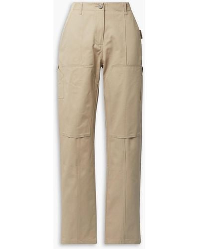 Deveaux New York Dillon Cotton-twill Straight-leg Trousers - Natural
