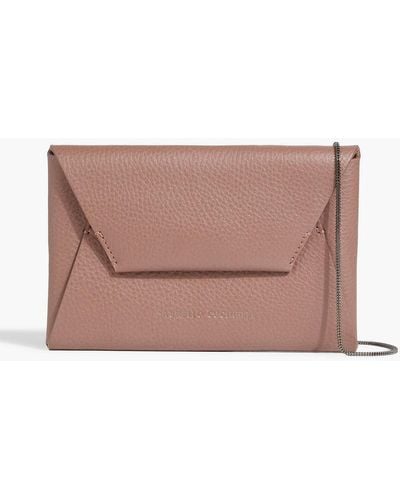 Brunello Cucinelli Pebbled-leather Pouch - Pink
