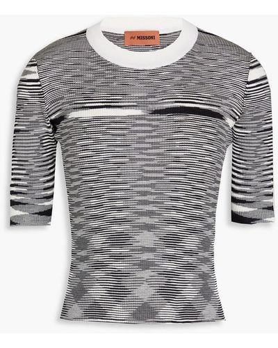 Missoni Space-dyed Silk Top - Gray
