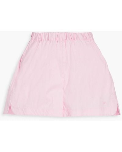 Bondi Born Cotton-blend Stretch-poplin Shorts - Pink