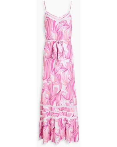 Melissa Odabash Eden Printed Mousseline Maxi Dress - Pink